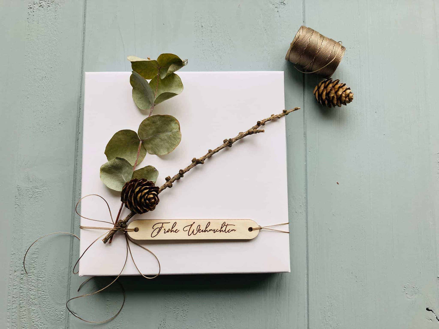 Anhänger Frohe Weihnachten 8 und 10 cm- Basteln 10er Set - 000071