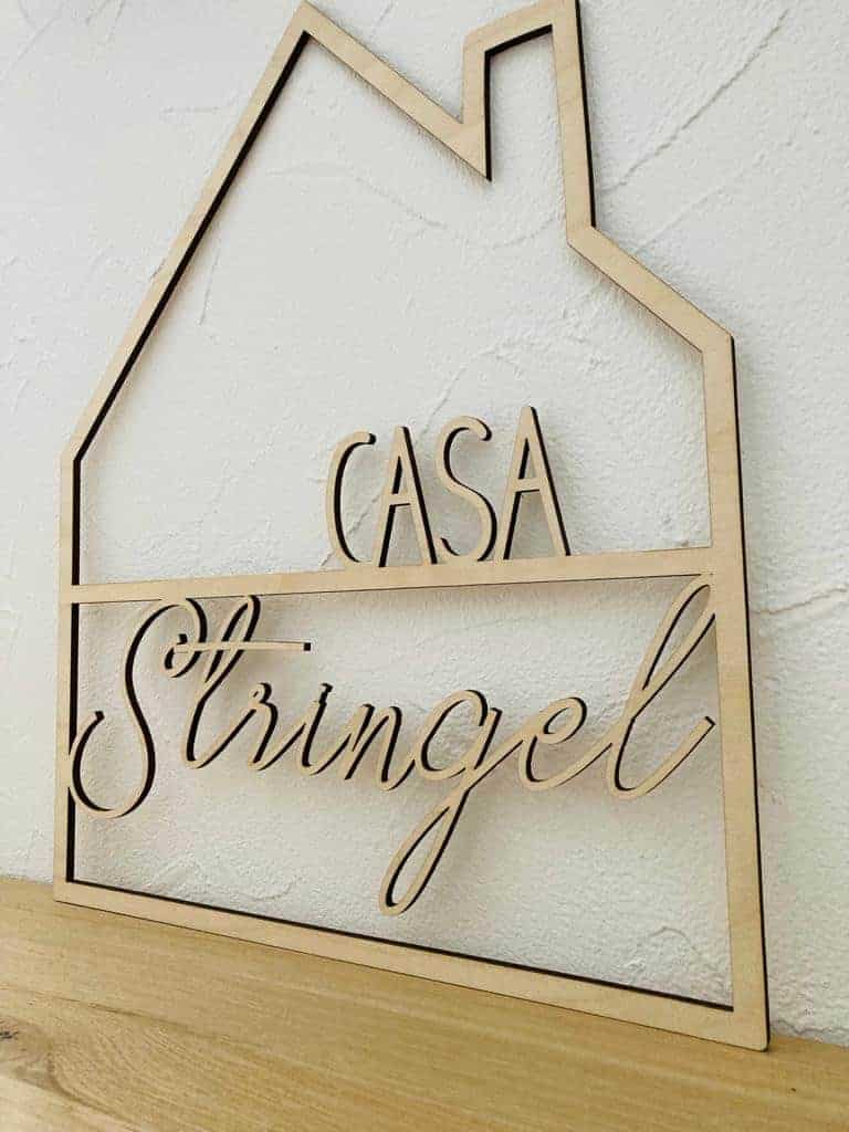 Türschild Holzschild Haus Casa / Familie - 000072