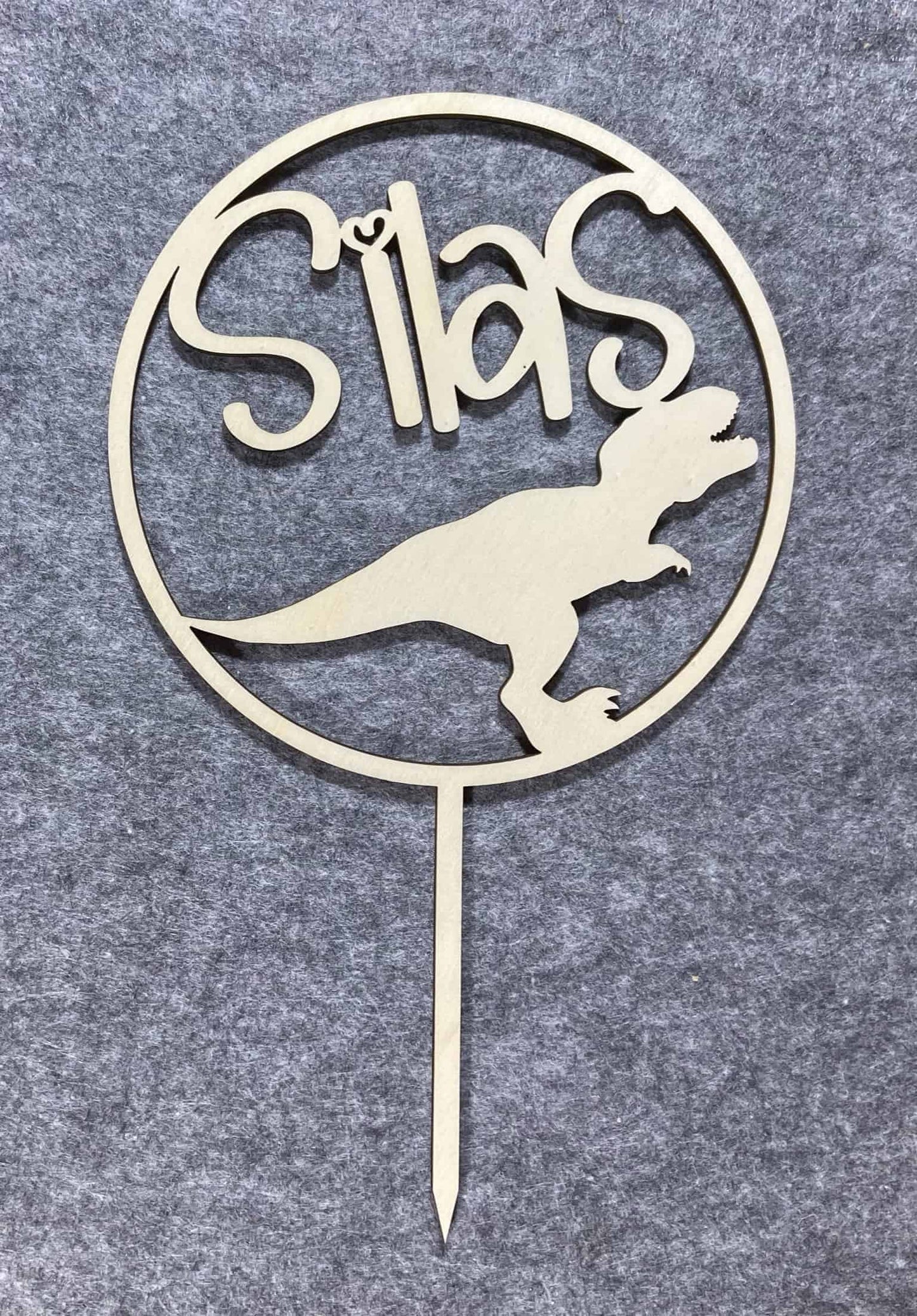 Dekostecker Holz - Geburtstag Name und Motiv personalisiert 01