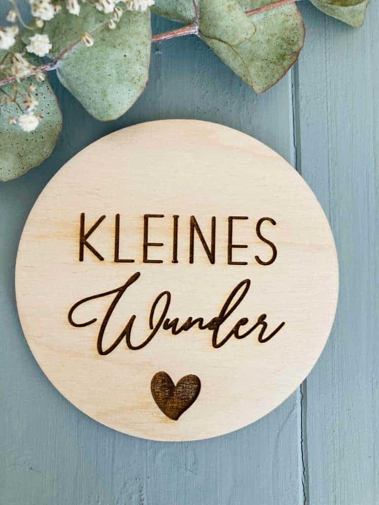 Meilenstein Hallo Welt - Kreis 10cm