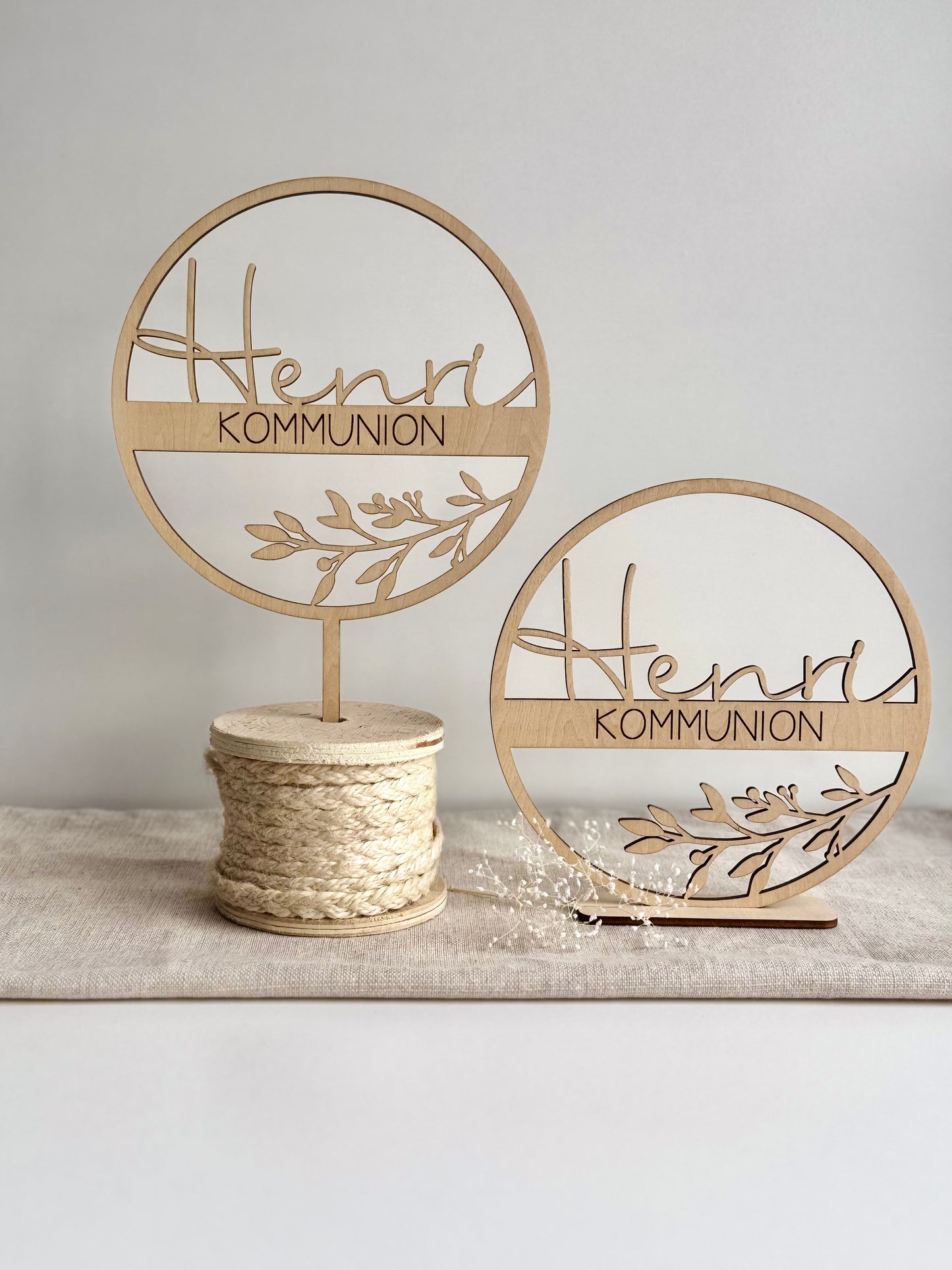 Tischaufsteller - Dekostecker Holz Rund