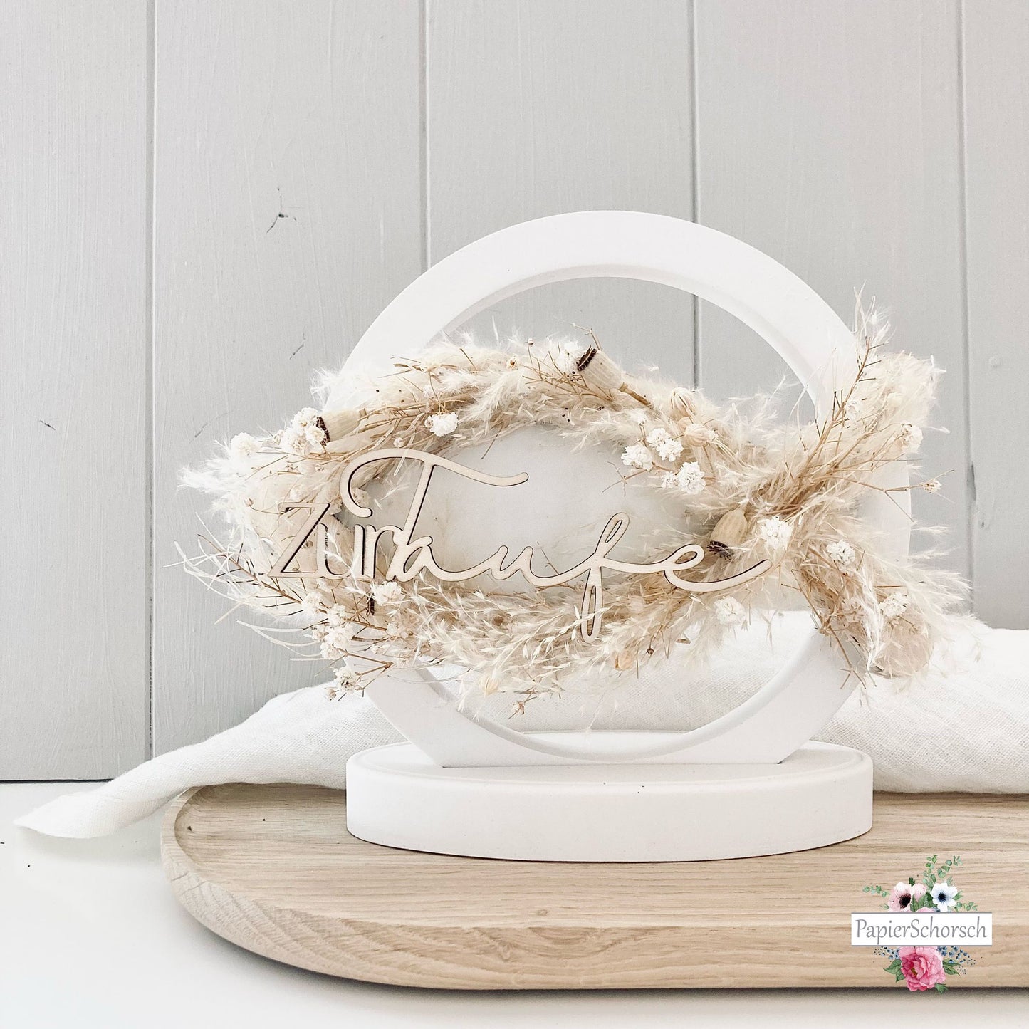 Schriftzug Holz Zur Taufe 3er Set - @Papierschorsch DESIGNline