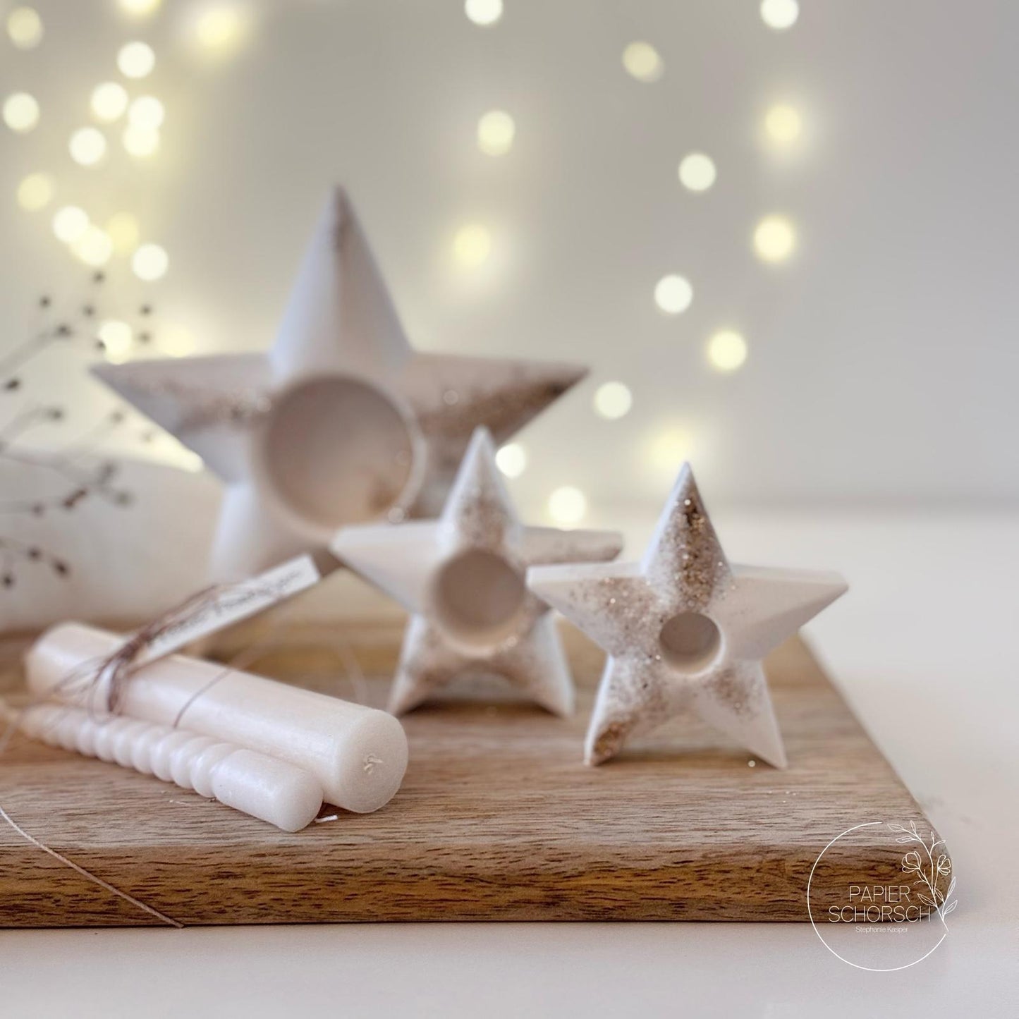 Silikonform - Kerzenhalter Stern 1