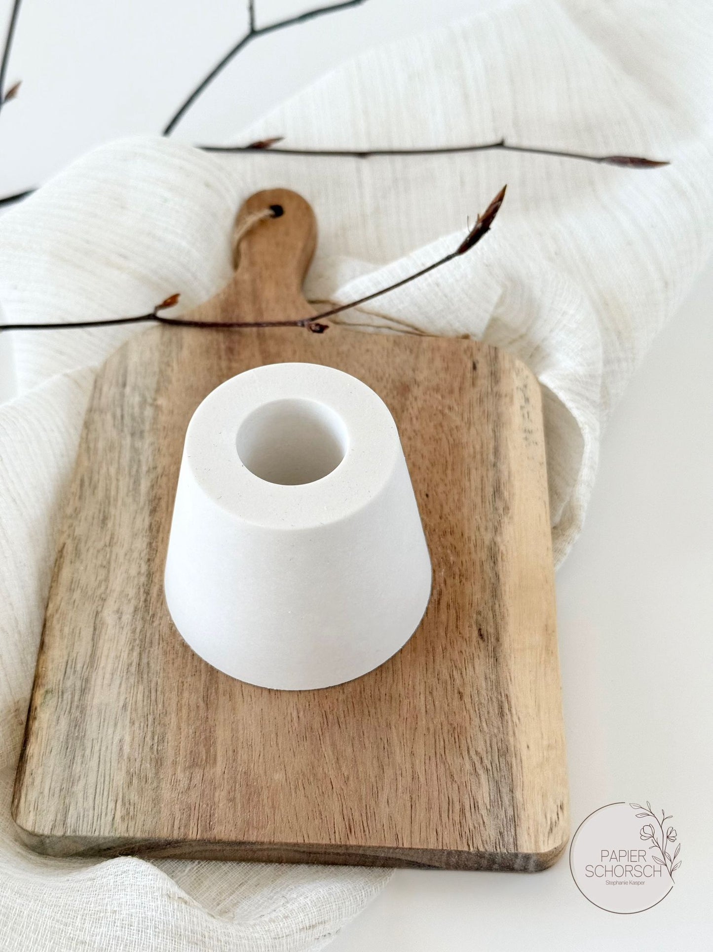 Silikonform - Kerzenhalter konisch