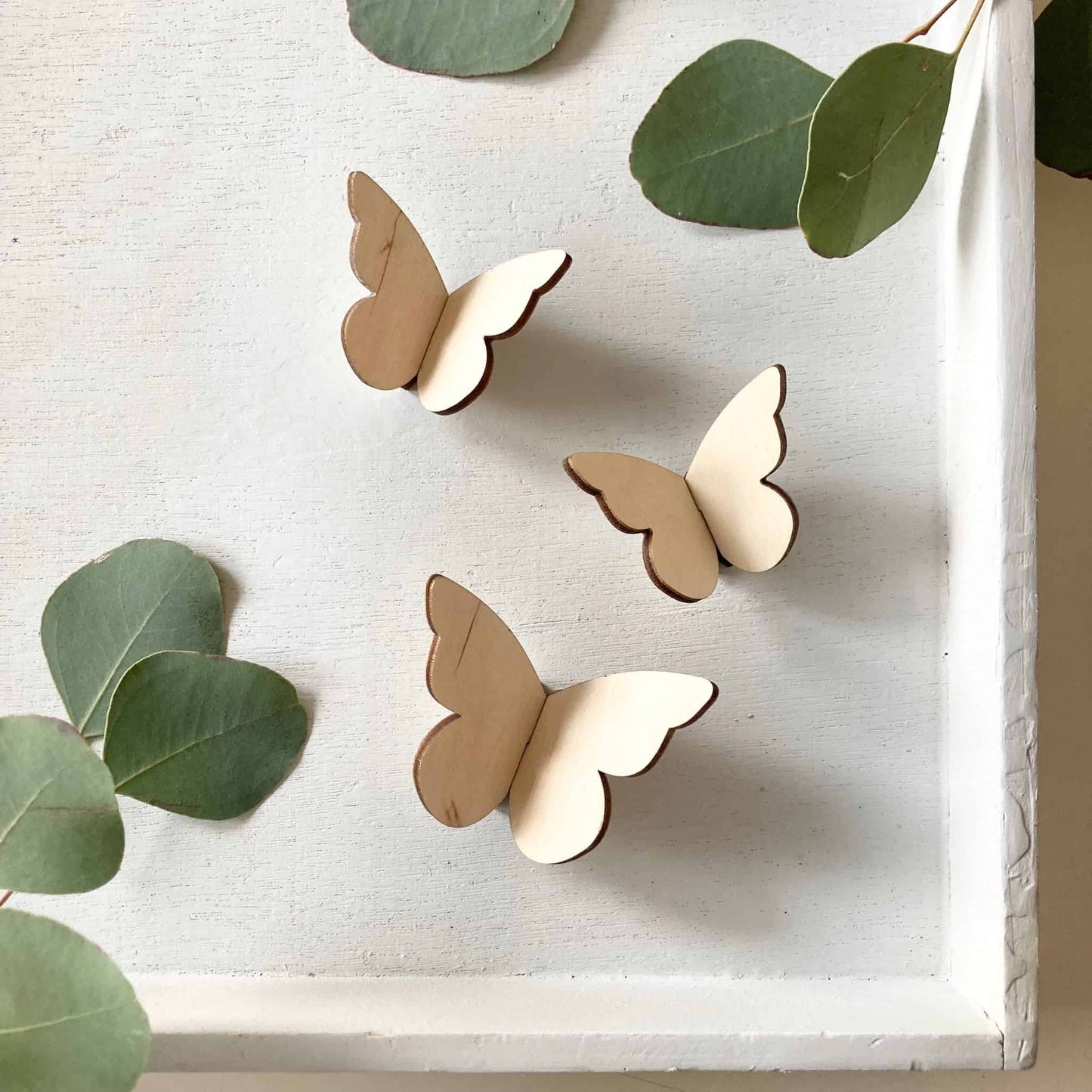 Schmetterlinge Holz - Stecksystem 2er Set
