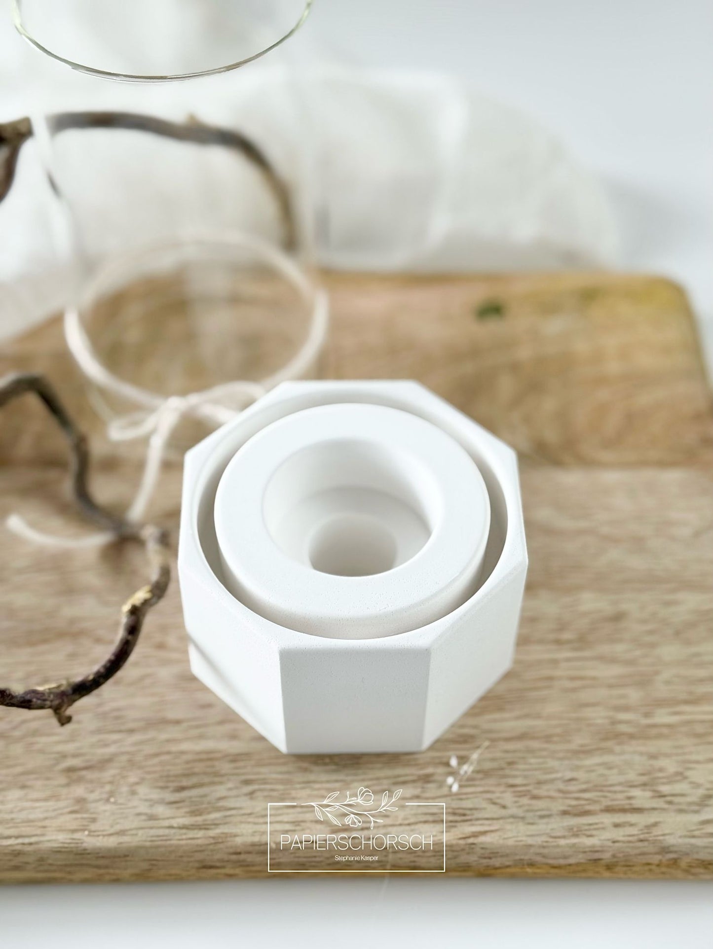 Silikonform Sockel Eckig Windlicht