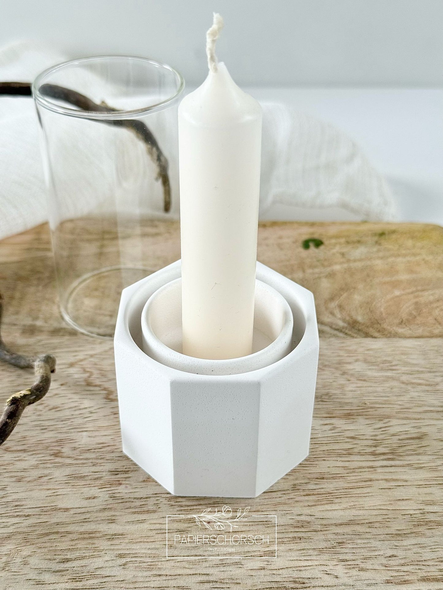 Silikonform Sockel Eckig Windlicht