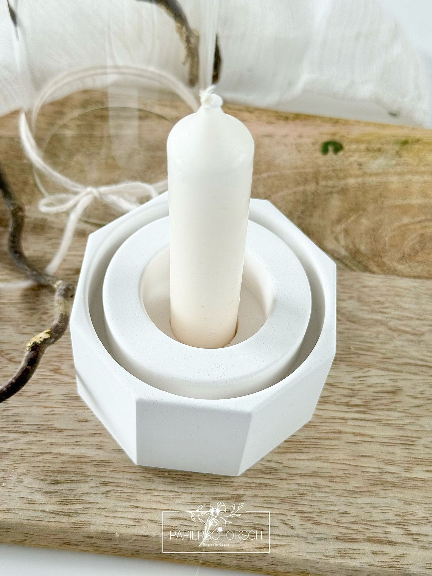 Silikonform Sockel Eckig Windlicht