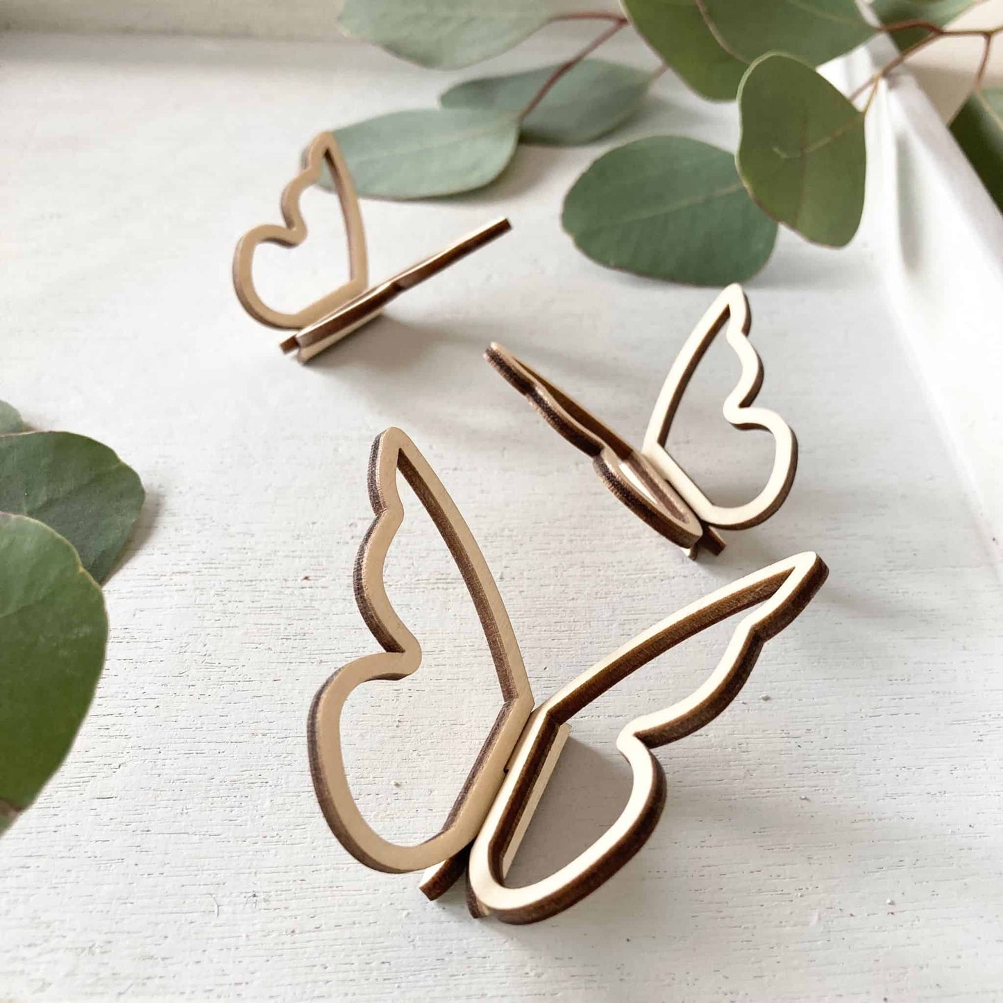 Schmetterlinge Holz - Stecksystem 2er Set