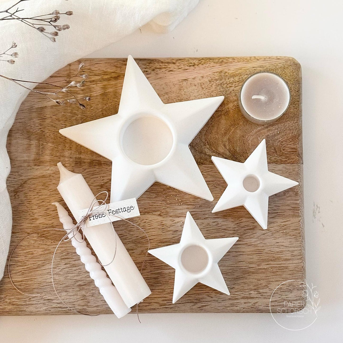 Silikonform - Kerzenhalter Stern 1