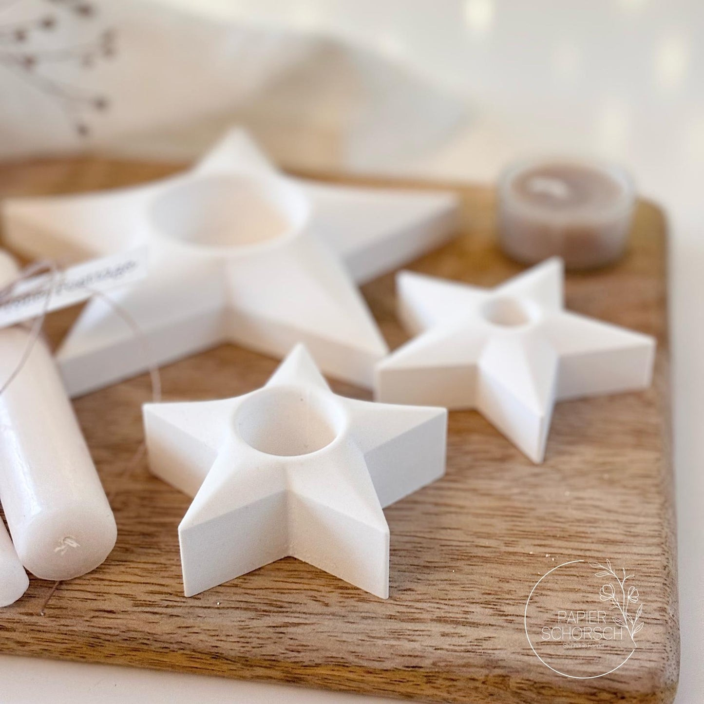 Silikonform - Kerzenhalter Stern 1