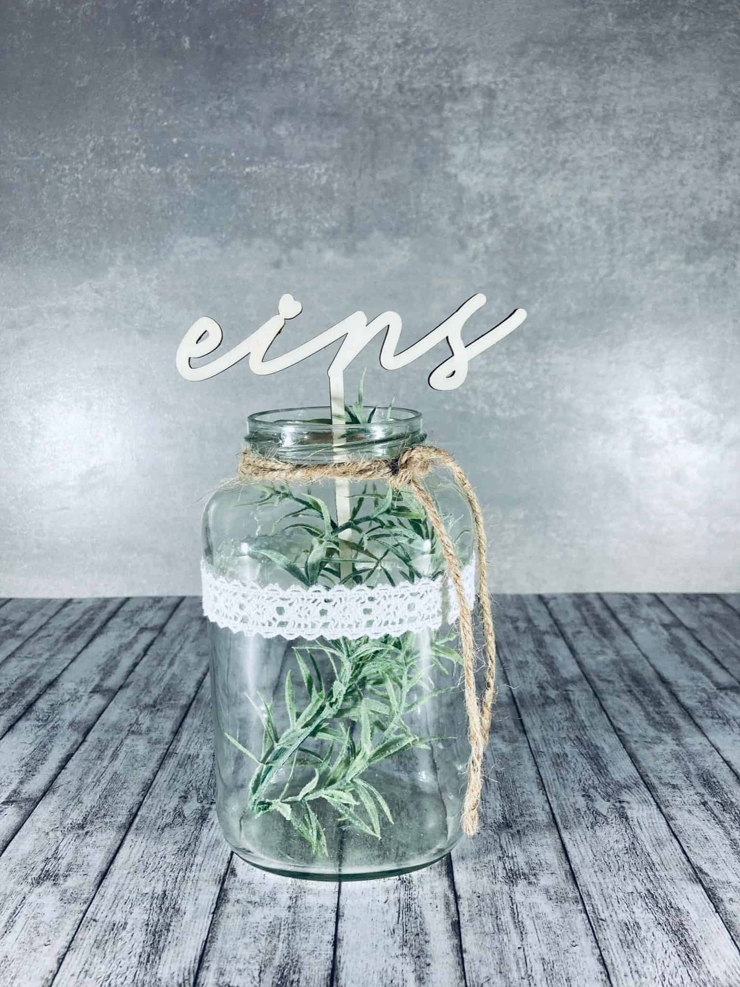 Dekostecker Holz - Zahl