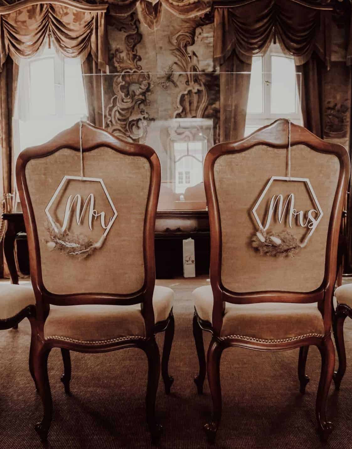 Mr. and Mrs. Schilder Sechseck 2er Set - 01