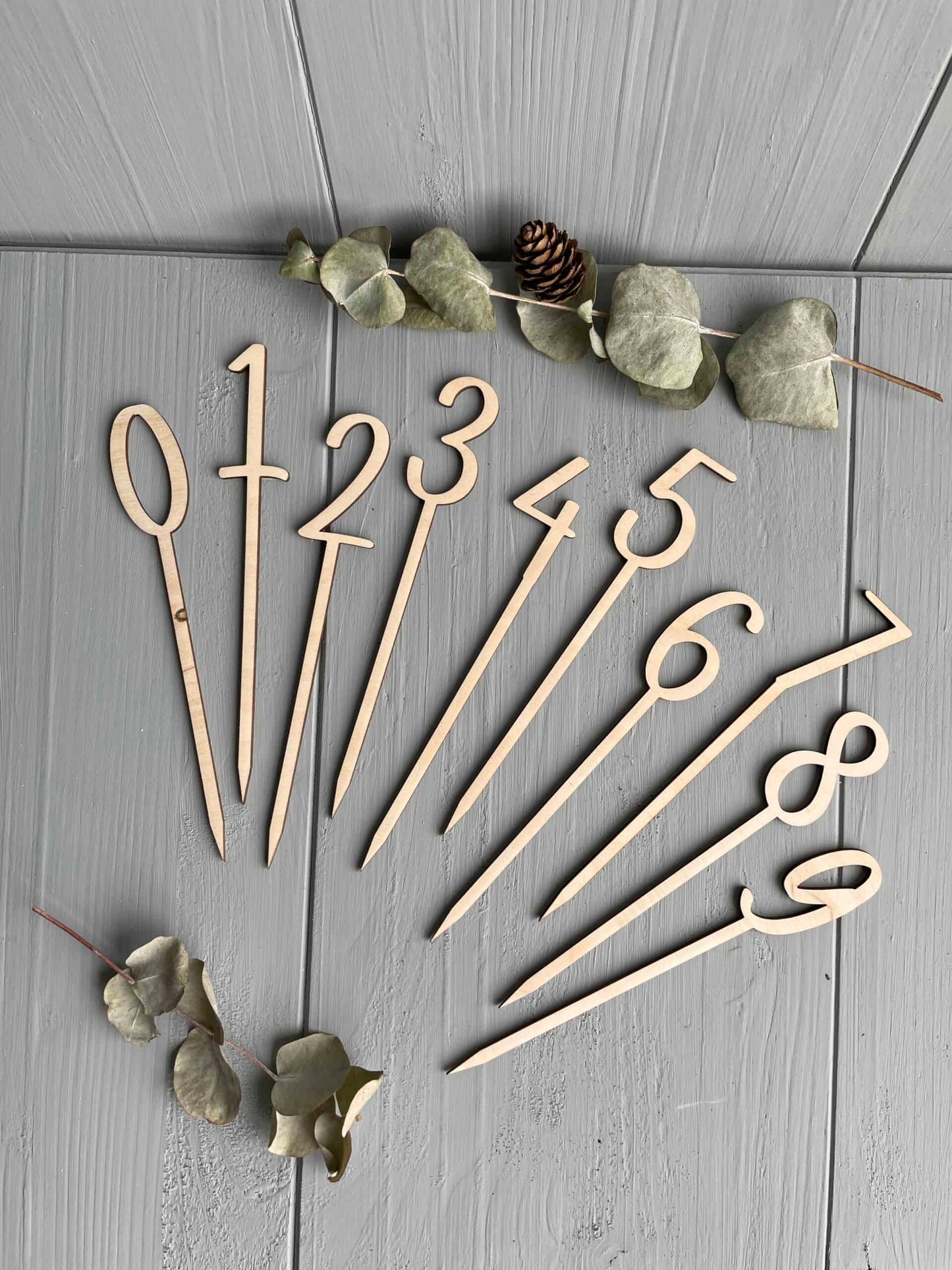 Dekostecker Holz Zahlen 000087