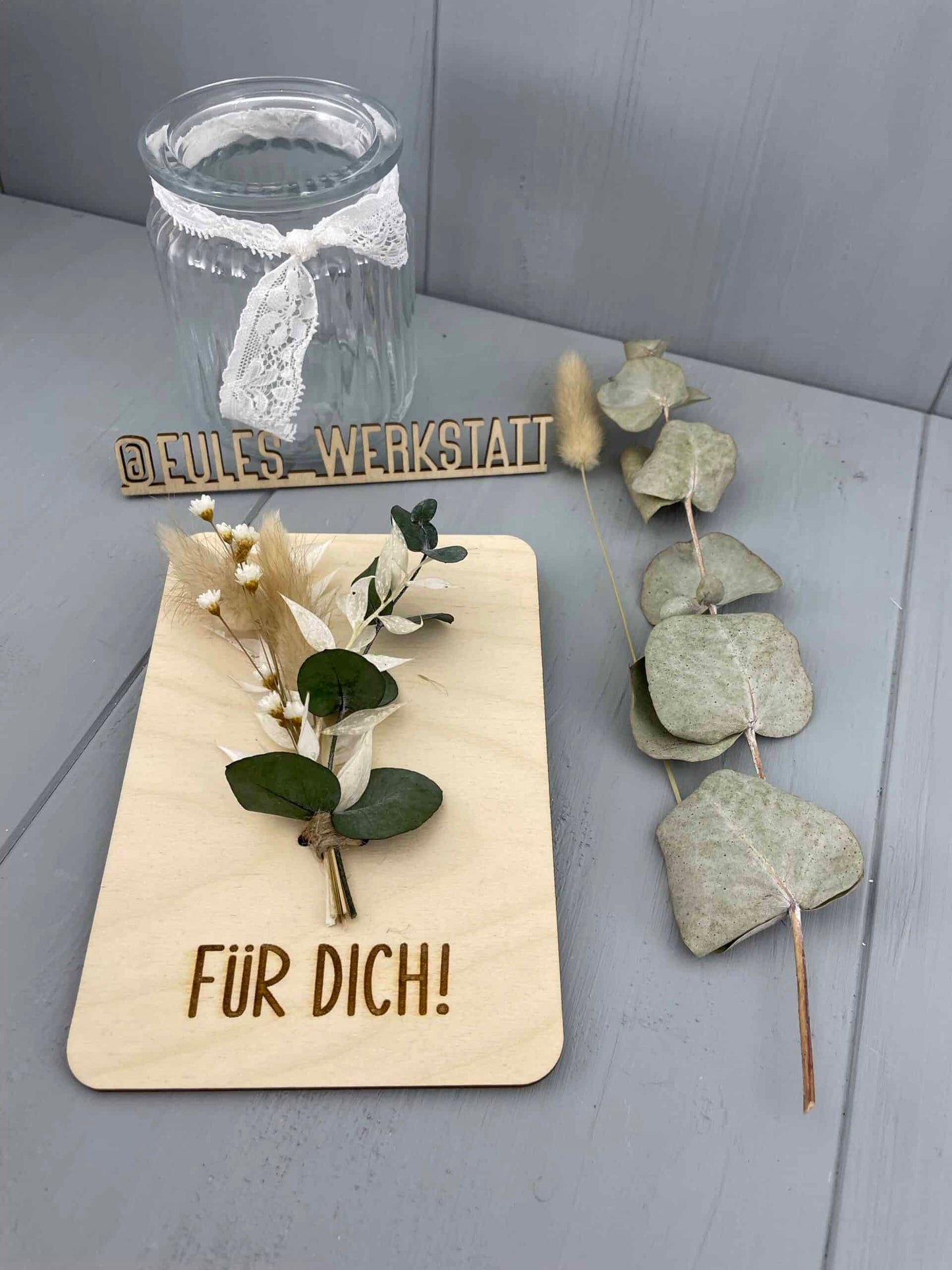 Dankeskarte Geschenkkarte Grußkarten Holz A6 - 000095
