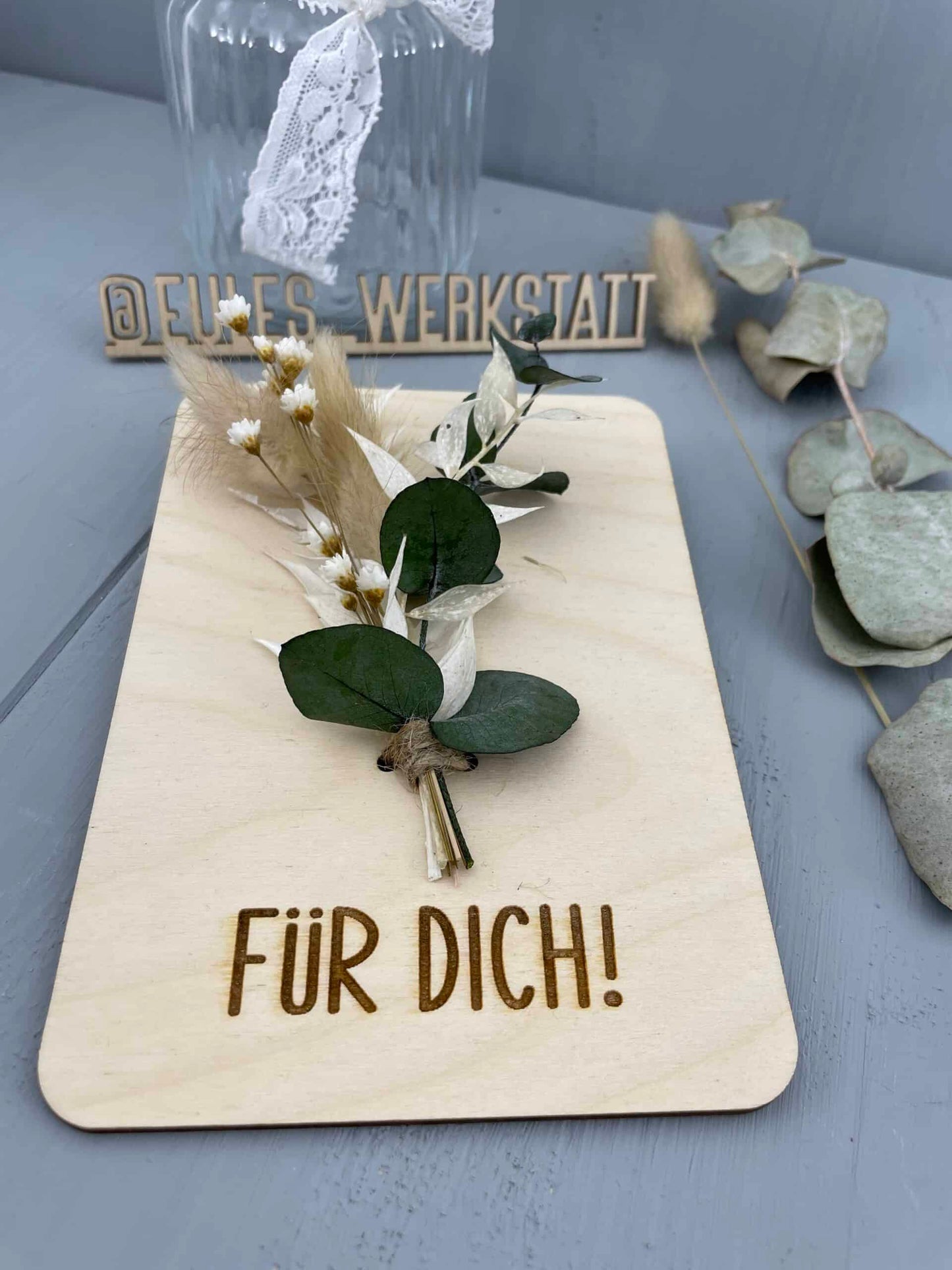 Dankeskarte Geschenkkarte Grußkarten Holz A6 - 000095