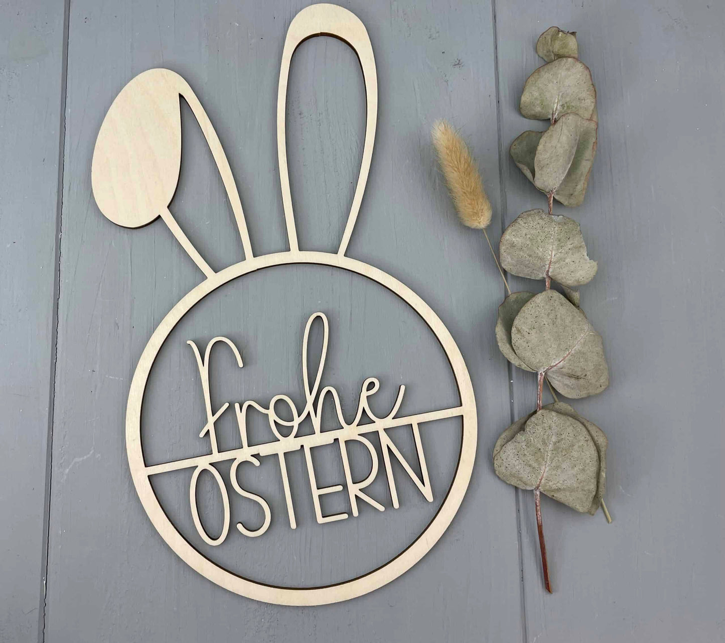 Ring mit Osterhasen Hasenohren - Holz - 000110