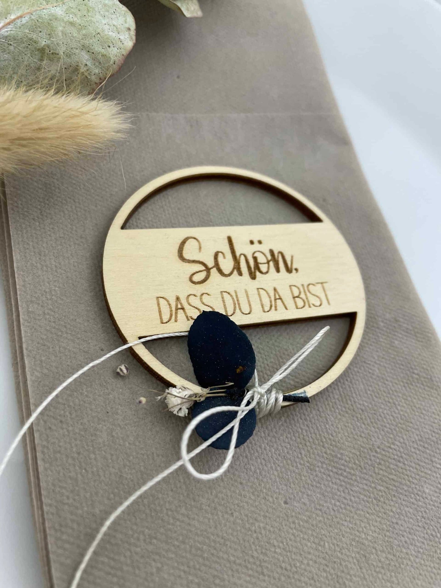 Schön, dass du da bist Anhänger rund 6cm - 000150