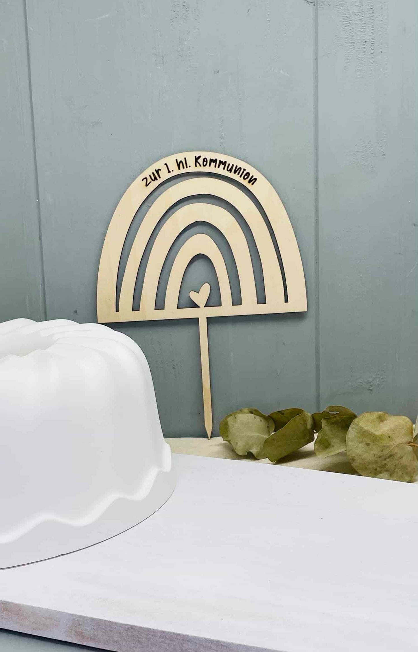 Dekostecker Holz - Regenbogen