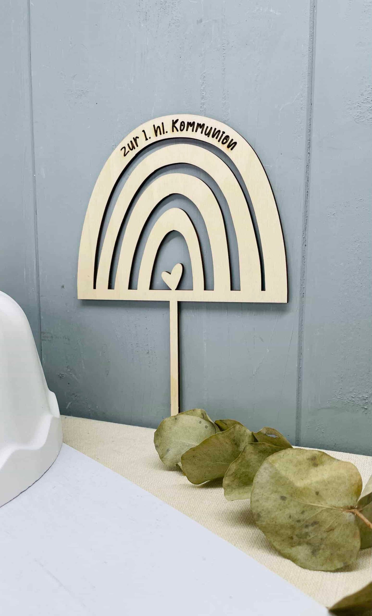 Dekostecker Holz - Regenbogen