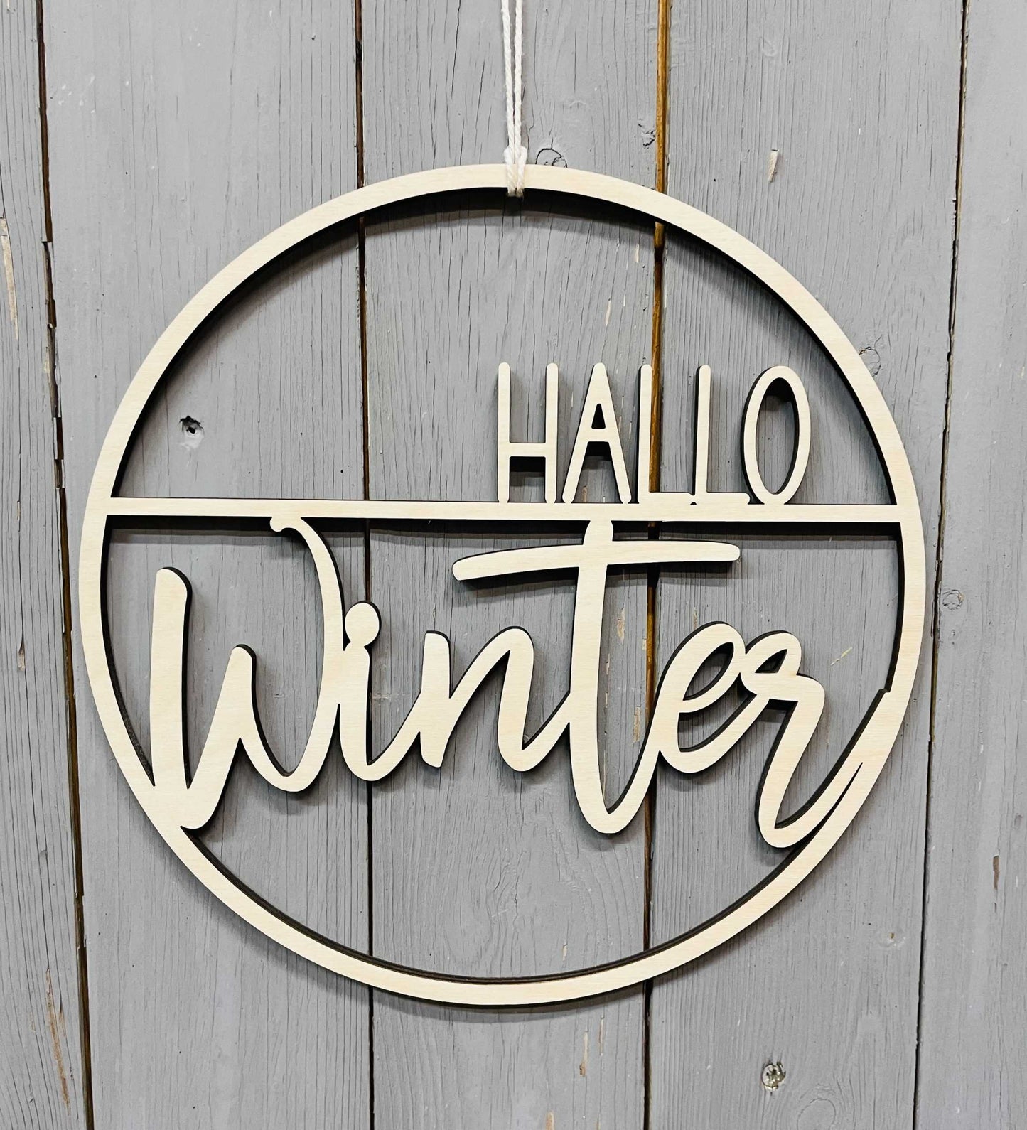 Ring Hallo Frühling / Sommer / Herbst / Winter - Holz - 000090