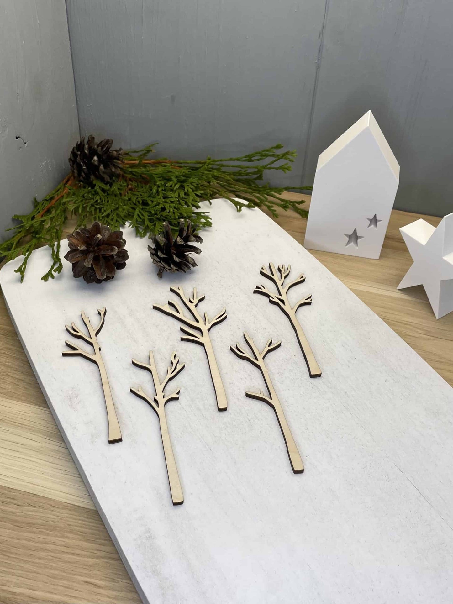 Baumstämme Birkenstämme 5er Set - @Papierschorsch DESIGNline