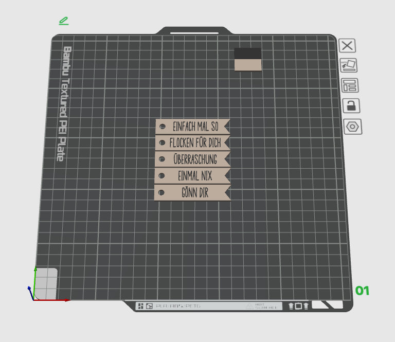 3D Druckdatei - Anhänger Wimpel Set 1