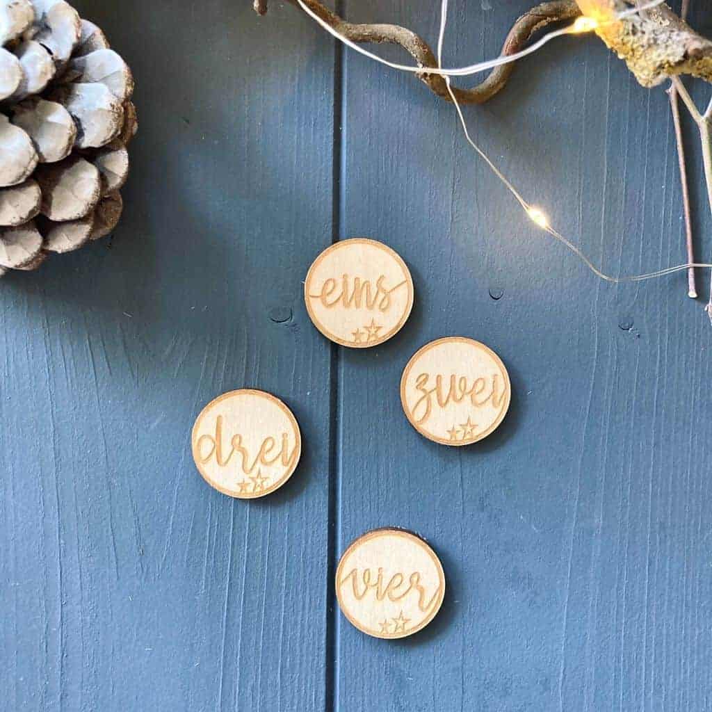 Heißluftballon Holz 50mm Basten Kinder Baby Geburt - 5er Set