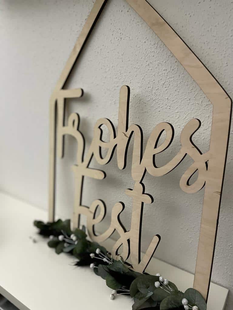 Haus Frohes Fest, Sterne oder Hirsch - 000078
