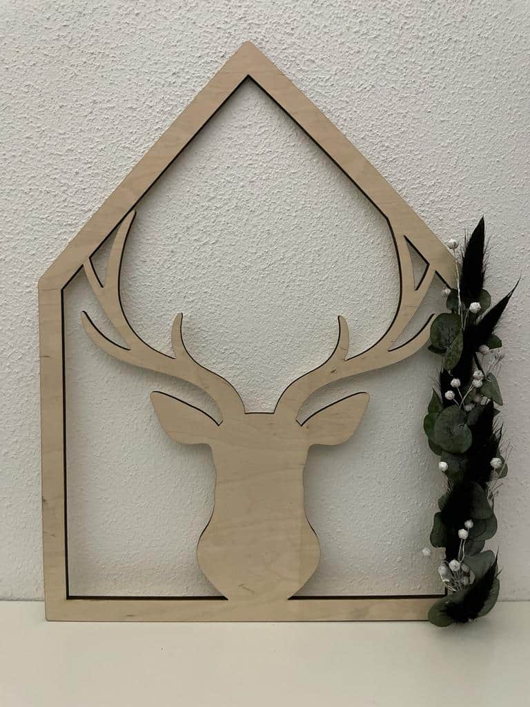 Haus Frohes Fest, Sterne oder Hirsch - 000078