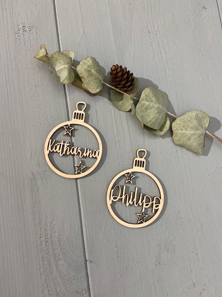 Weihnachstkugeln personalisiert mit Name - 000086