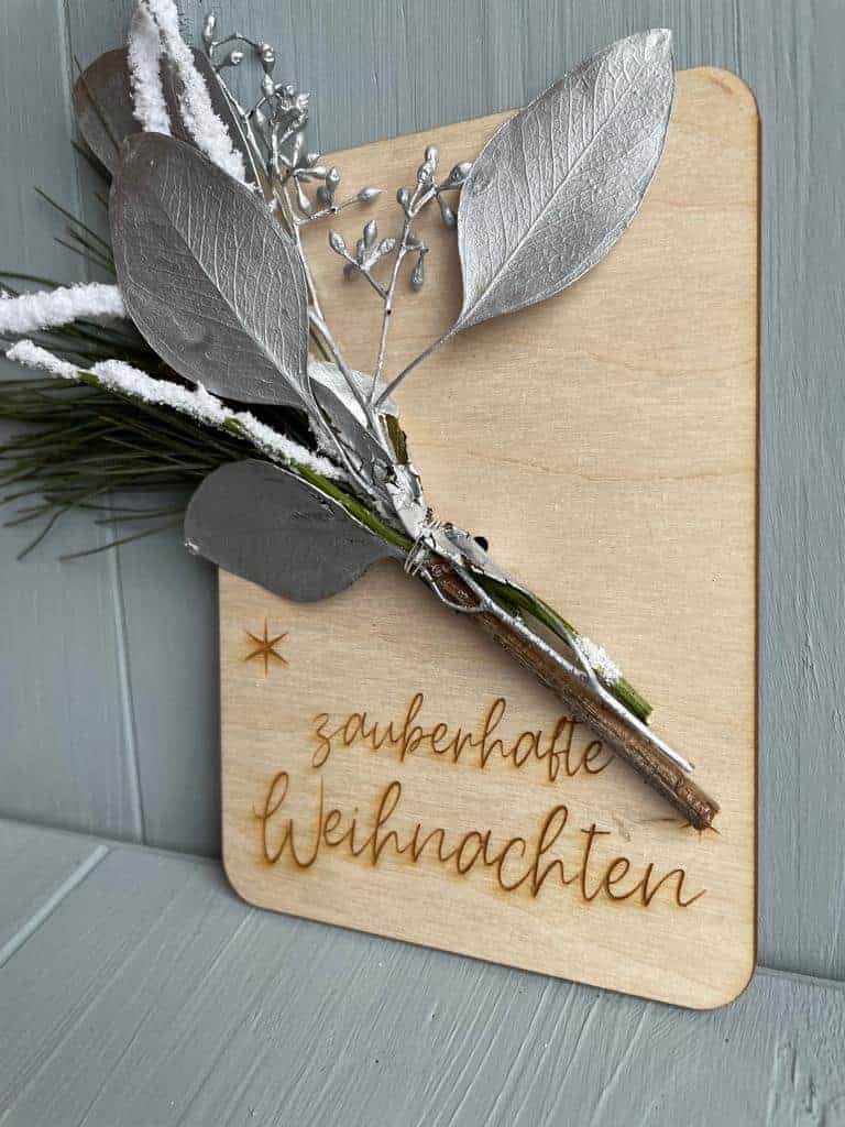 Weihnachtskarten Geschenkkarte Grußkarten Holz A6 - 000085