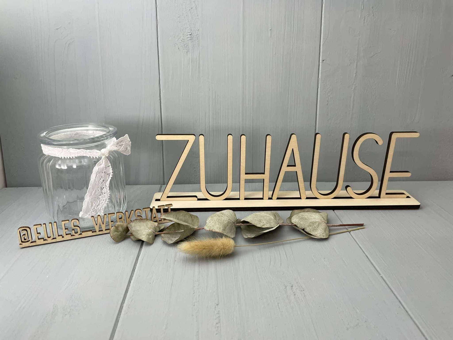 Zuhause Aufsteller 30cm - Holz - 000094