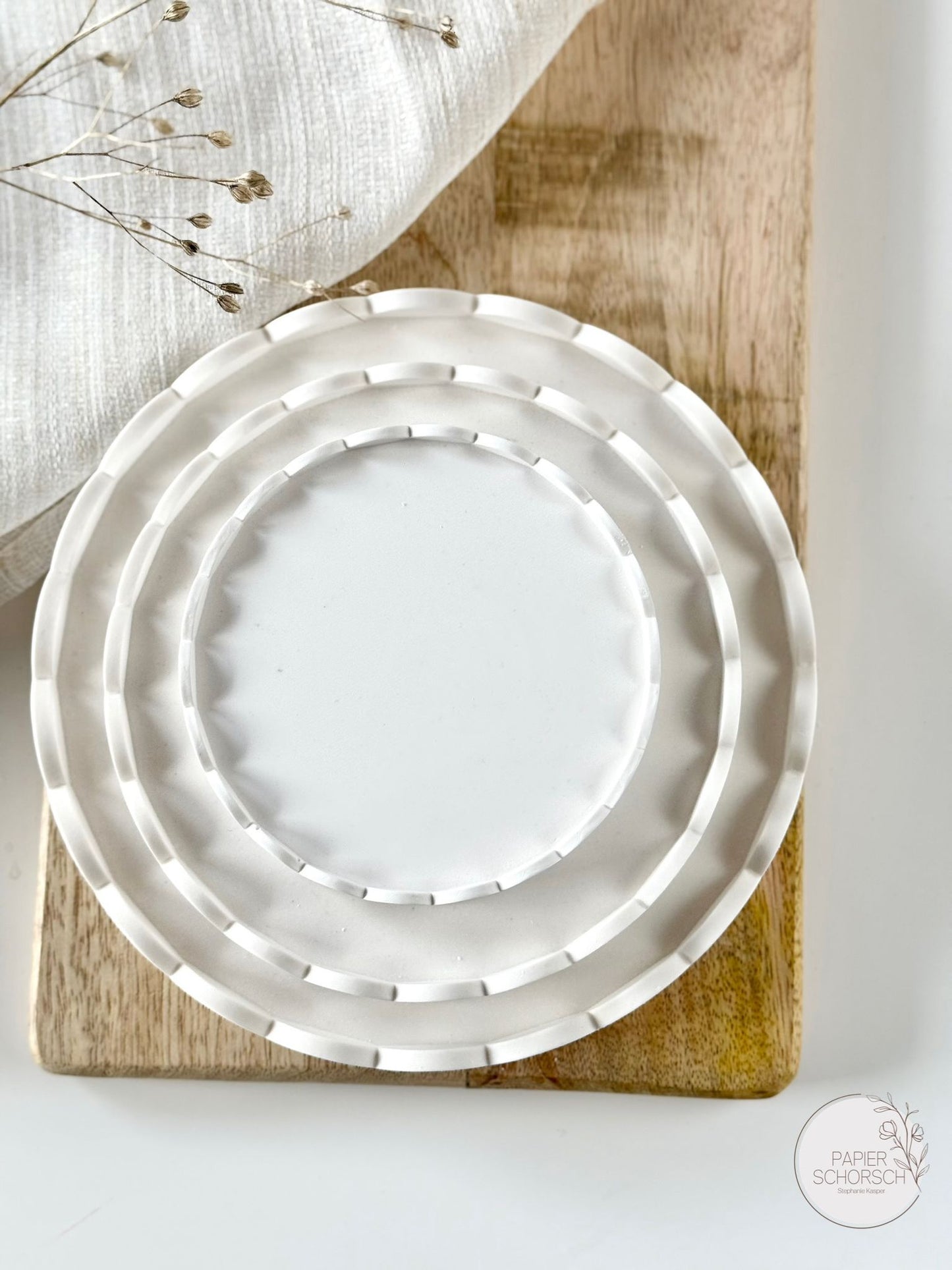 Silikonform - Dekoteller eckig