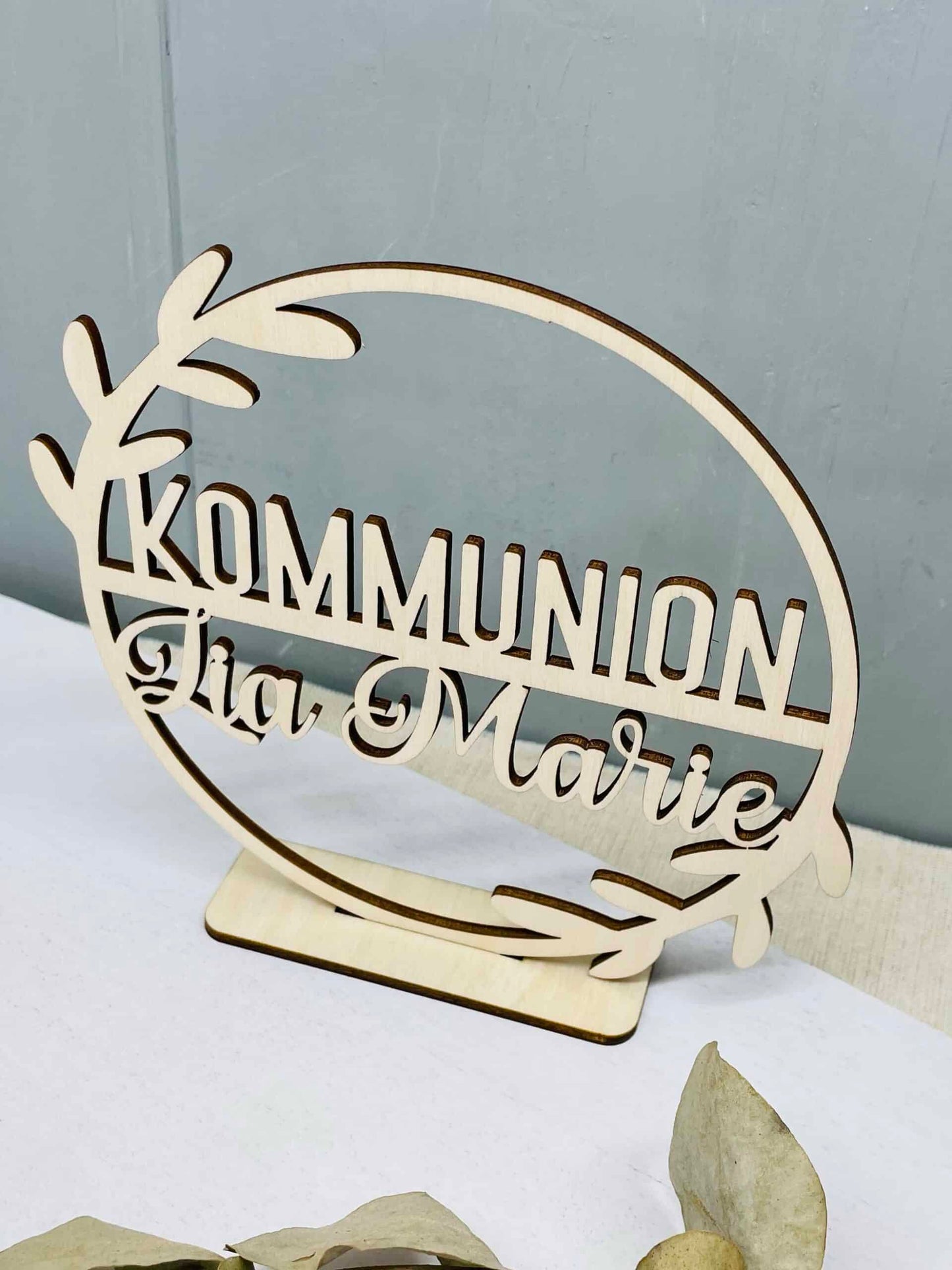 Tischaufsteller Holz Rund für Festlichkeiten