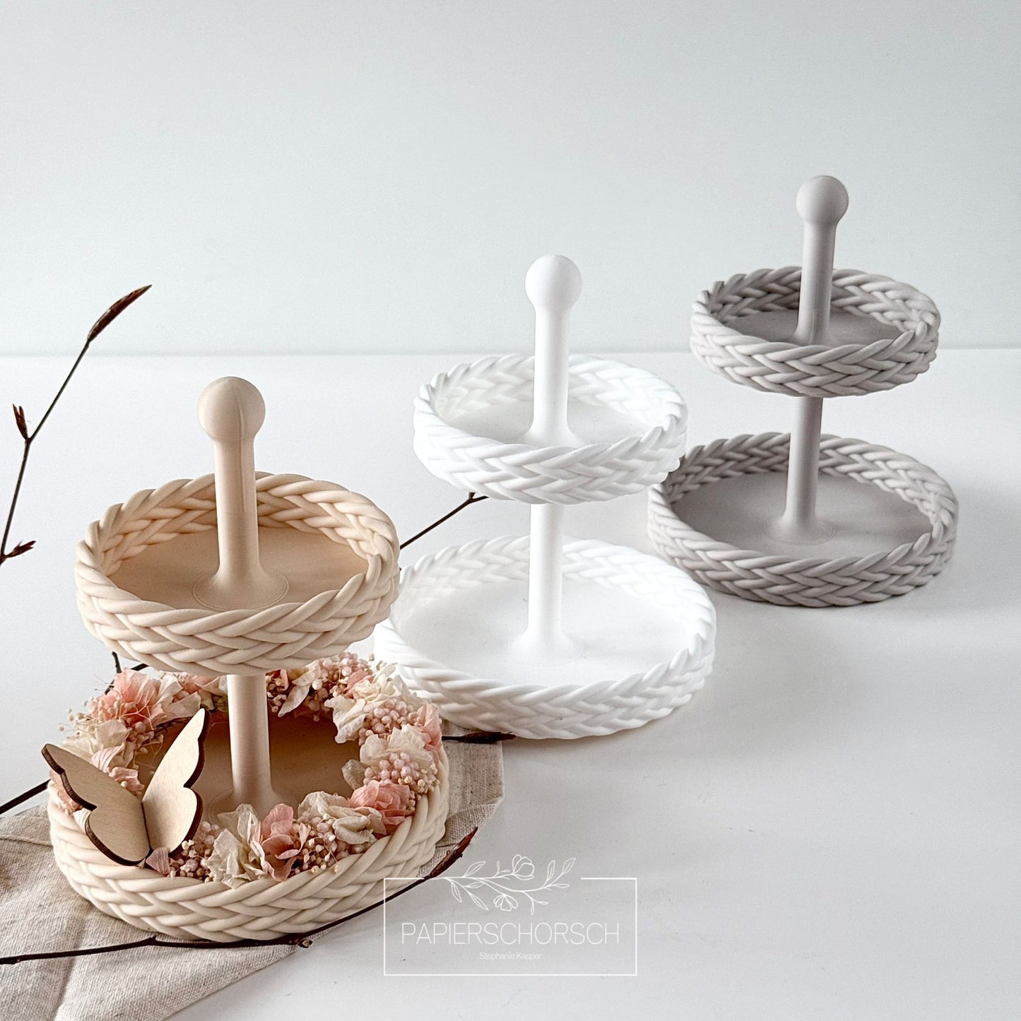 3D Druckdatei - Mini-Etagere Liesl 2-Stöckig