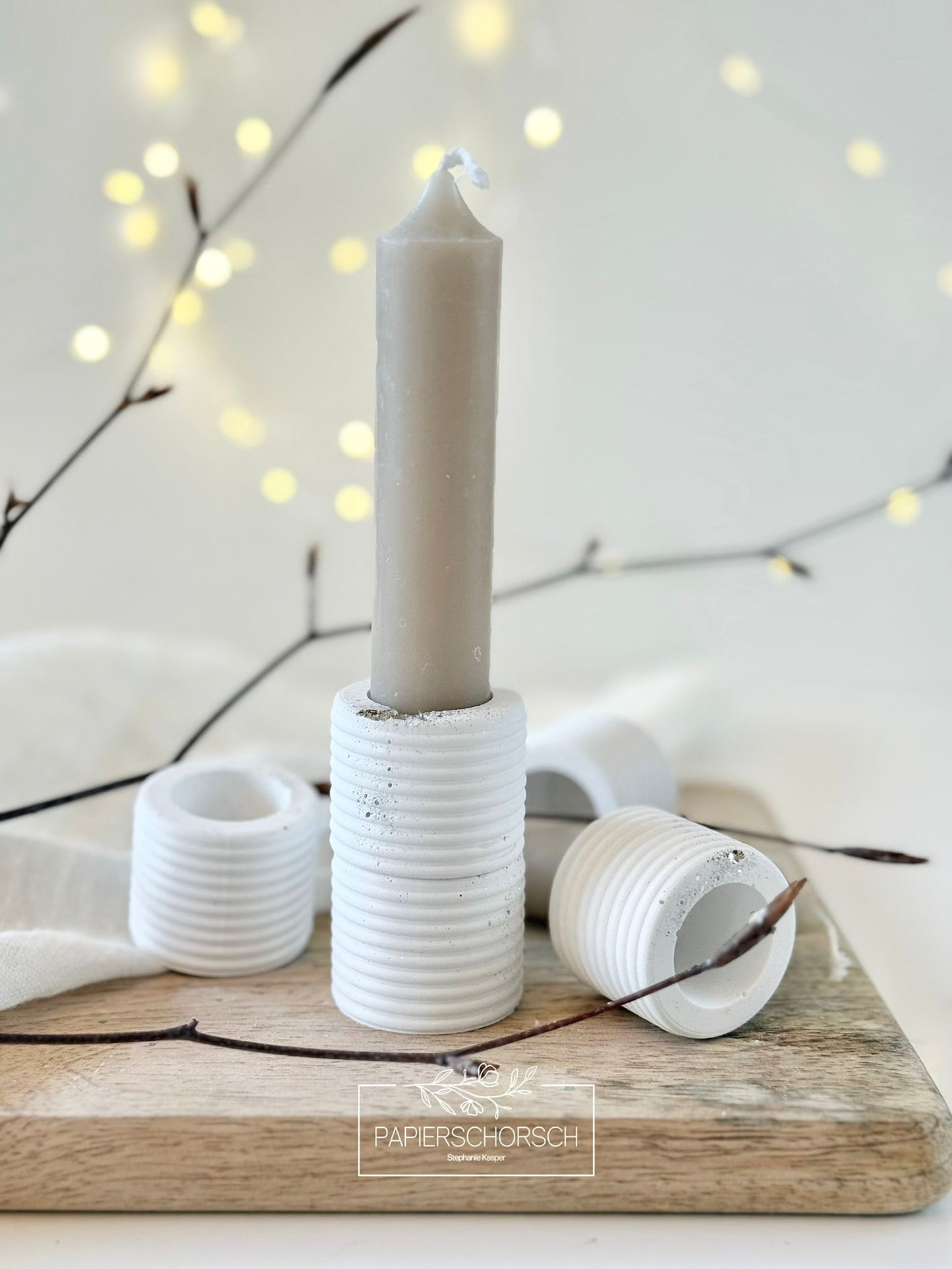 Silikonform - Stabkerzenhalter Mia