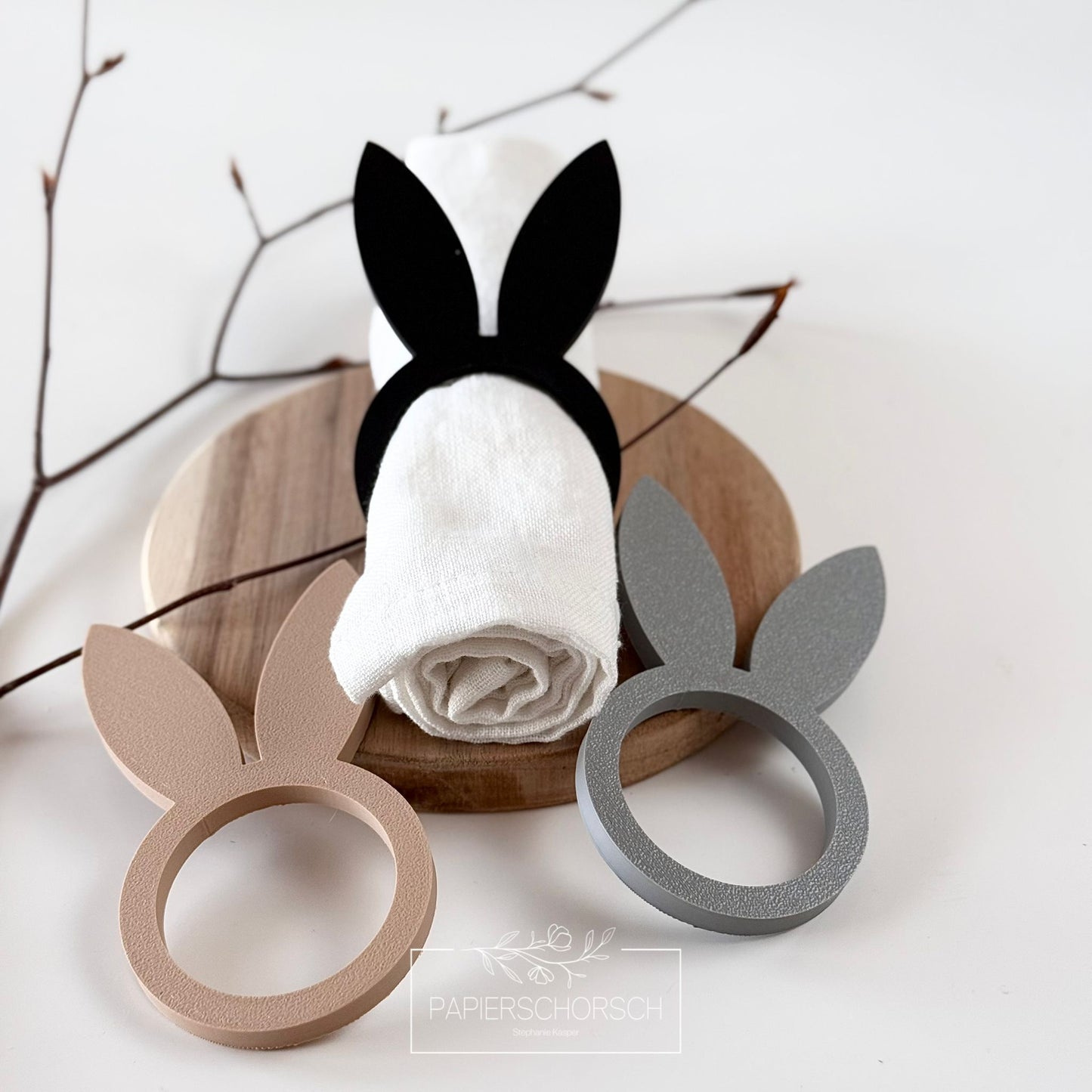 3D Druckdatei - Serviettenring Hase