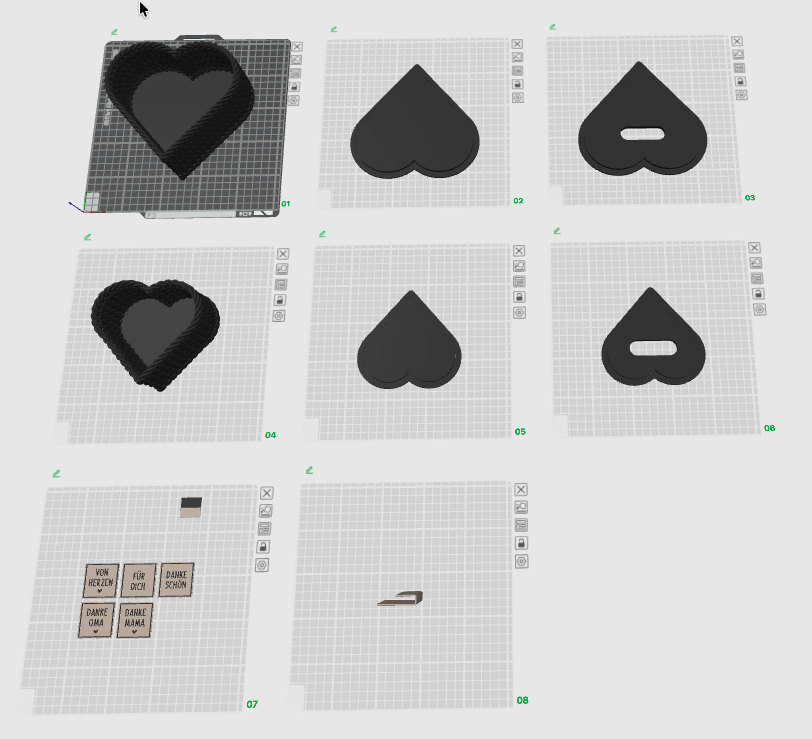 3D Druckdatei - Korb Herz "Liesl"