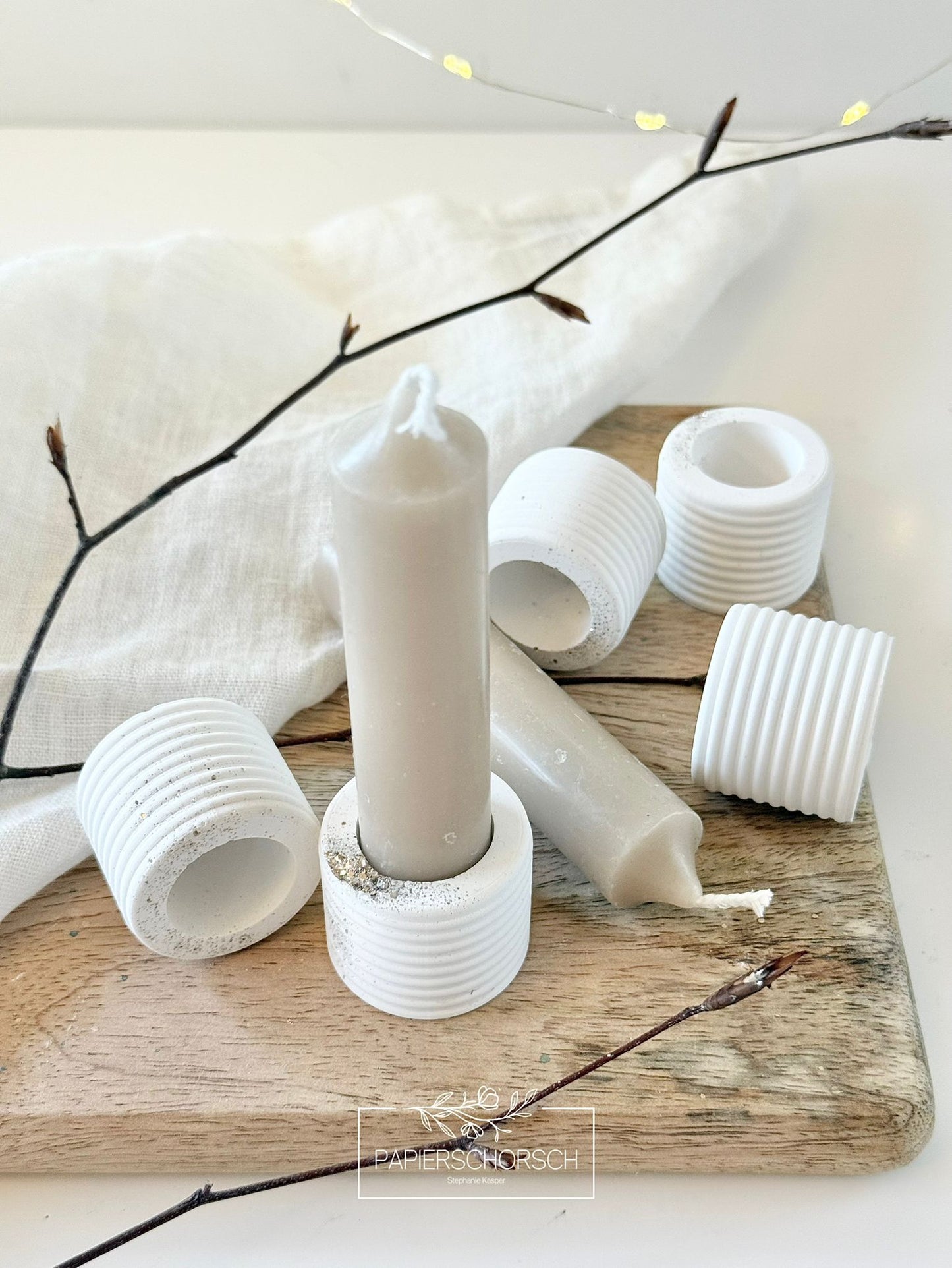 Silikonform - Stabkerzenhalter Mia