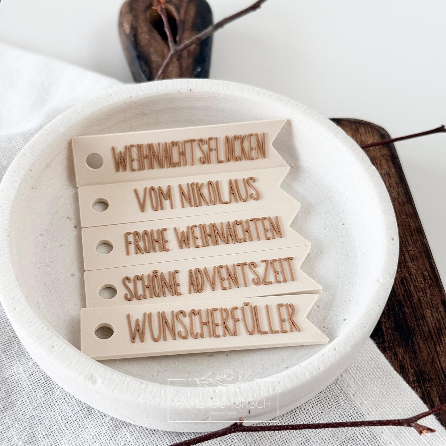 3D Druckdatei - Anhänger Wimpel Set 6