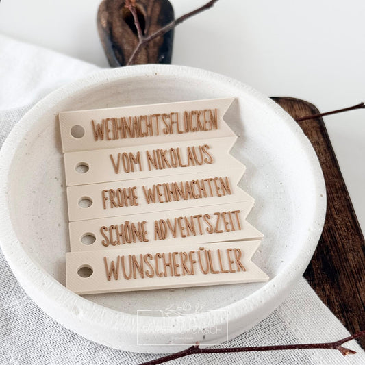3D Druckdatei - Anhänger Wimpel Set 6
