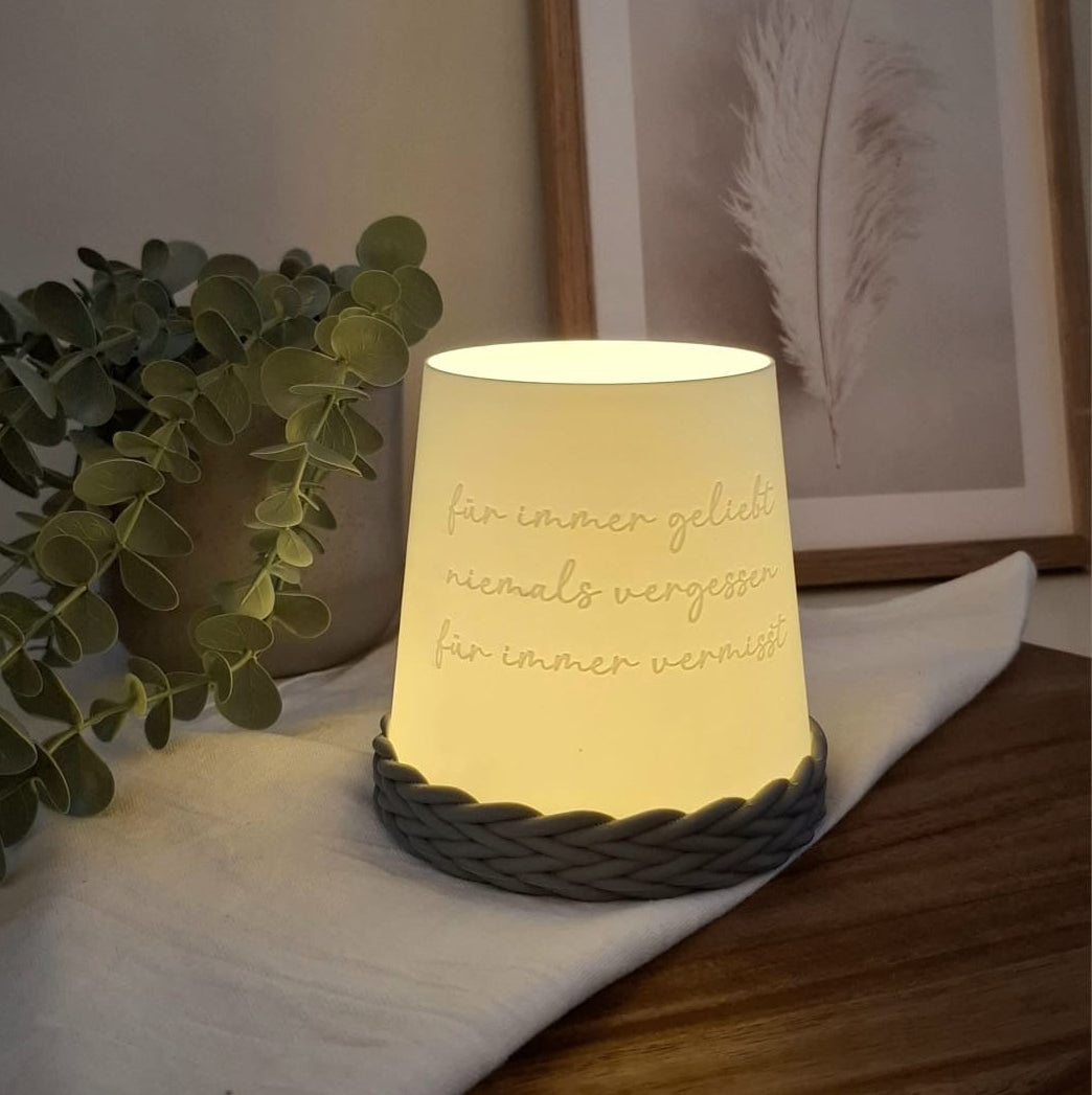 3D Druckdatei - Windlicht Liesl Trauer für immer