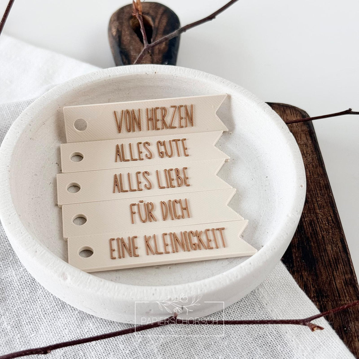 3D Druckdatei - Anhänger Wimpel Set 3