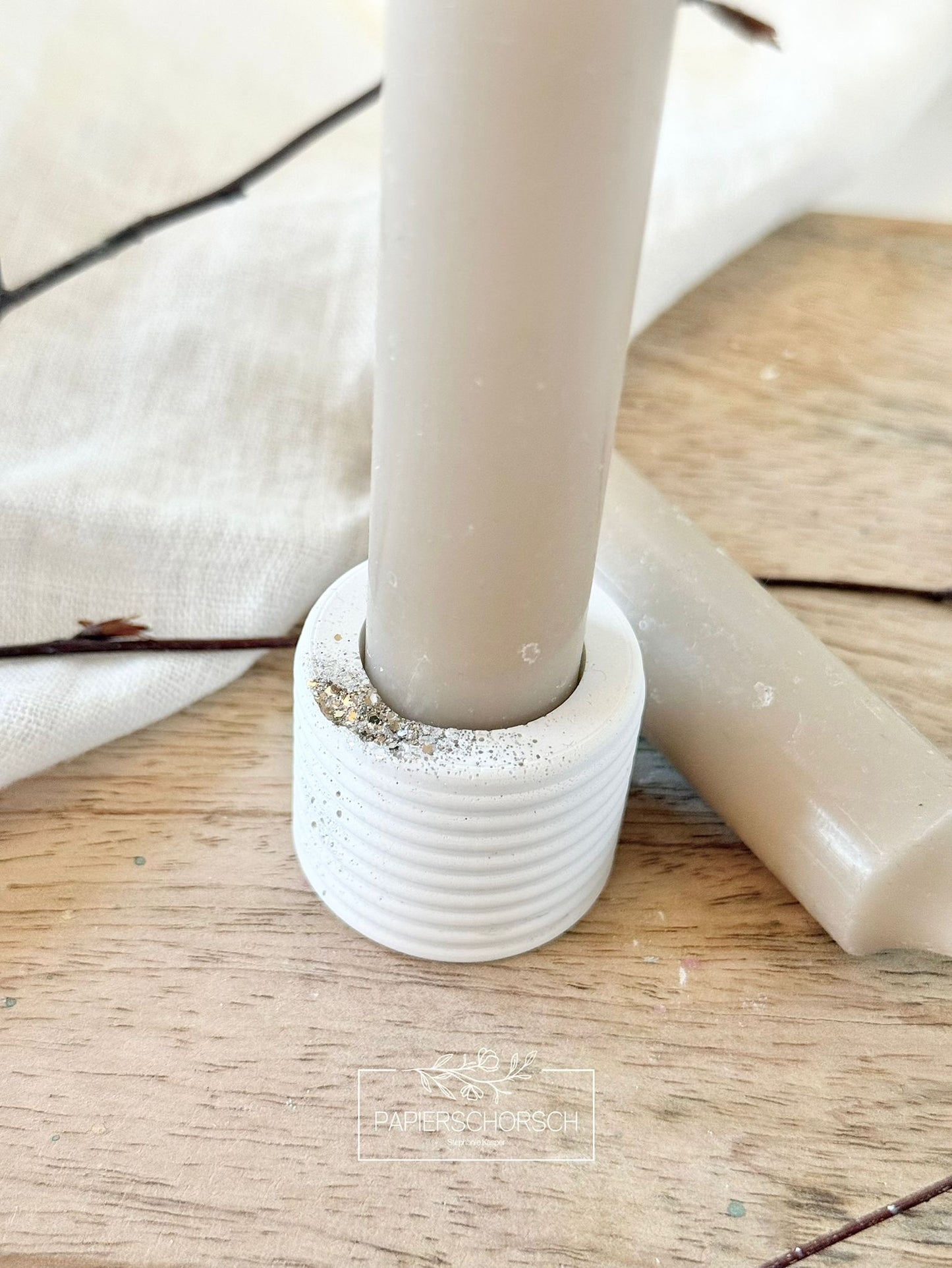 Silikonform - Stabkerzenhalter Mia