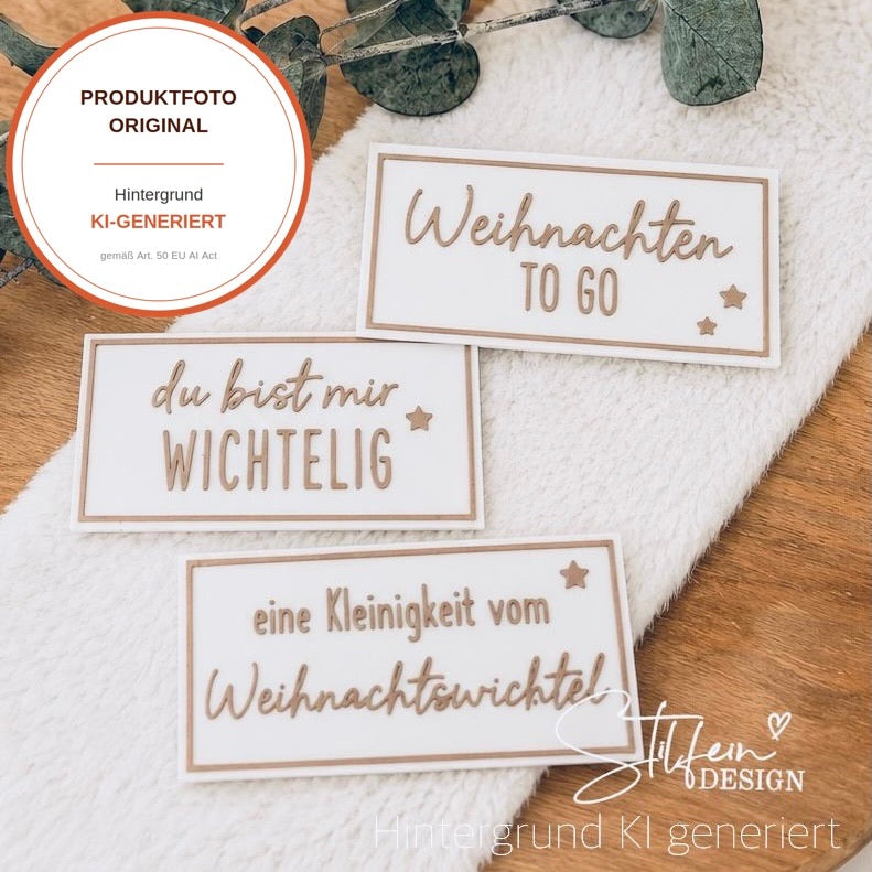 3D Druckdatei - Addon Clip 8,2x4,2cm "Liesl" Set 3 Weihnachten