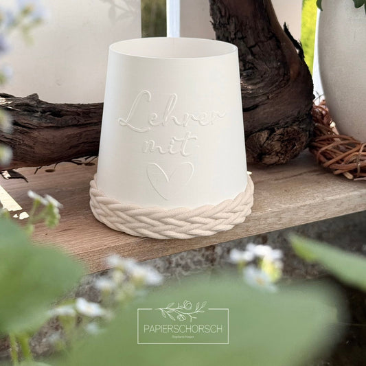 3D Druckdatei - Windlicht Liesl Lehrer mit Herz