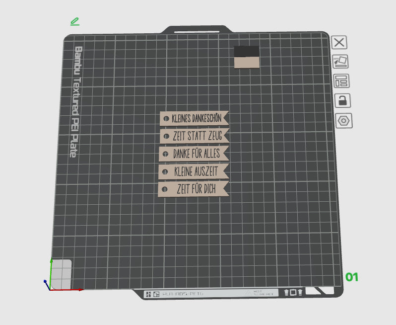 3D Druckdatei - Anhänger Wimpel Set 2