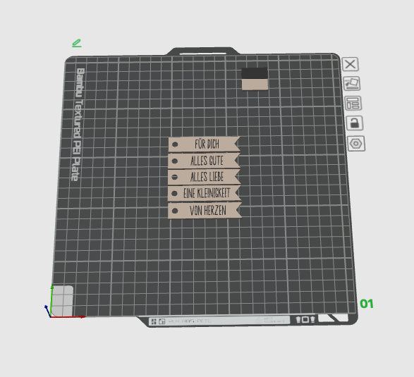 3D Druckdatei - Anhänger Wimpel Set 3