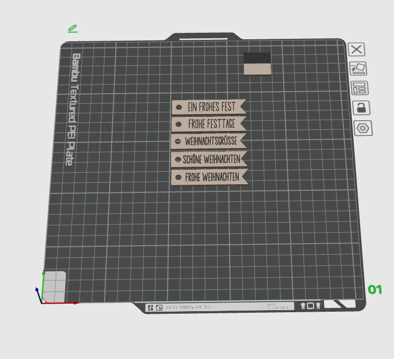 3D Druckdatei - Anhänger Wimpel Set 4